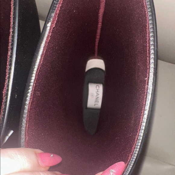 authentic fleece-lined minimalist winter rain boots with white cc logo - Picture 3 of 3